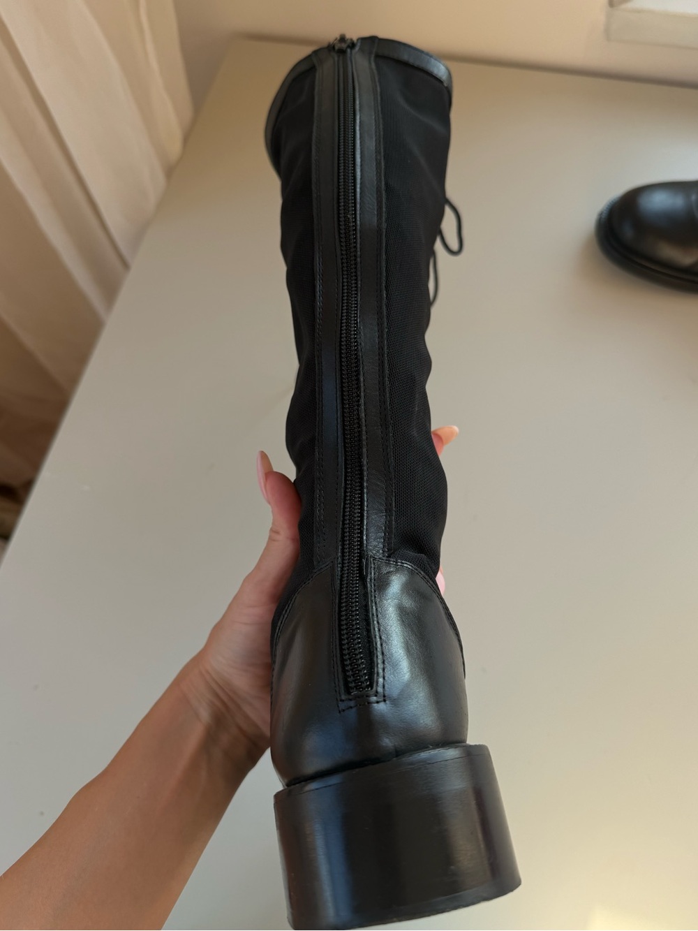 Free People Trickum Tall Combat Boots Black EU39 US8.5 - Picture 7 of 14